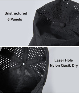 Hba50 Nylon Nhanh Chóng Khô Golf Thể Thao Mũ Polyester CHA Mũ 6 Bảng Điều Chỉnh Tùy Chỉnh Mũ Bóng Chày Với Velcroes Đóng Cửa Dây Đeo - Product Image 6