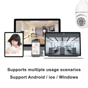 E27 tầm nhìn ban đêm 360 CCTV 5G/2.4G WIFI CCTV <span class=keywords><strong>Camera</strong></span> tự động theo dõi wifi an ninh máy ảnh trong nhà sử dụng CCTV Bulb <span class=keywords><strong>Camera</strong></span> - Product Image 6