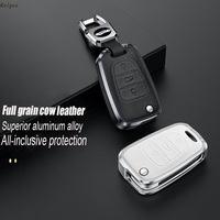 Étui de protection de clé de voiture en aluminium à rabat pour Hyundai I20 I30 Elantra Azera Veracruz Veloster Kia Rio K7 K5 Sportage Sorento accessoires