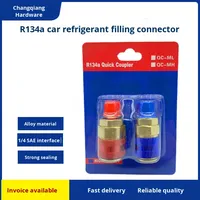 Adaptateur haute-basse pression connecteur rapide jauge de réfrigérant manuelle pour connecteur droit en plastique de climatisation de voiture R134a pour