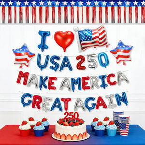 Lot de ballons pour le 250e anniversaire de l'indépendance des États-Unis, décorations de fête nationale, ballons drapeaux pour les fêtes - Product Image 3