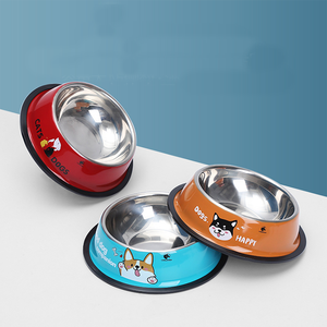 Ciotola per Animali Domestici in Acciaio Inox Arrotondata, Ecologica e Resistente, Antiscivolo, per Cibo e Acqua, 6 Misure, Danny <span class=keywords><strong>Pet</strong></span> LC-122, per Viaggi e Attività all'Aperto - Product Image 1