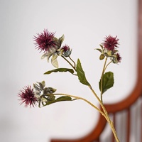 Fleur artificielle réaliste de type pincushion, style vintage, pour décoration rustique, arrangements floraux de mariage et ornements
