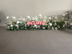 Arrangement de plantes vertes de 200*50 <span class=keywords><strong>cm</strong></span> pour mariage, table longue, conférence, centre de table floral, boules de fleurs décoratives pour mariage - Product Image 3