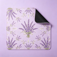 Tapis de Mahjong Mandala Floral Vert Menthe Antidérapant en Microfibre pour 4 Joueurs – Idéal Soirées Jeux à Domicile
