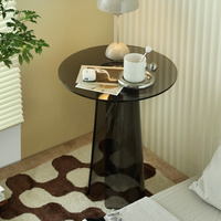 Vente en gros de tables rondes en plastique transparent, design original personnalisé, petites tables en acrylique lucite pour la décoration de mariage et de fête