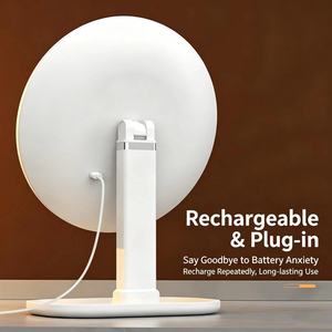 3 <b>Light</b> LED Makeup <b>Mirror</b> Touch Control Adjustable <b>Light</b> Plastic Frame Minimalist Design Freestanding for Home Use - Product Image 2