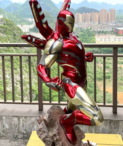 Statue Iron Man de haute qualité, style <span class=keywords><strong>Marvel</strong></span> Avengers, pour la maison et le bureau, résine à l'échelle 1/<span class=keywords><strong>2</strong></span>, détails grandeur nature avec éclairage LED - Product Image 2
