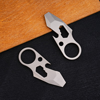 Herramienta Multiusos EDC de Aleación de Titanio, Palanca, Abrebotellas Portátil, Llave Hexagonal, Llavero, Gadget de Supervivencia para Acampar al Aire Libre, Regalo