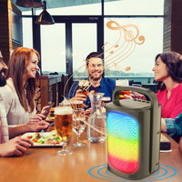 Barre de son GENCE RGB LED Turtlebox avec batterie intégrée (1000-2000mAh) pour connexion, puissance de sortie 5-10W et lumière d'ambiance