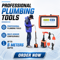 Kit d'outils de réparation de fuites de canalisations souterraines PQWT L4000, détecteur de fuites de tuyaux, capteur de localisation de fuites dans les murs, détecteur intelligent de fuites d'eau