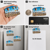 Aimant de réfrigérateur en aluminium durable de 1,3 mm, peint sur mesure, avec motif de montgolfière de Cappadocia, Turquie - Cadeau promotionnel