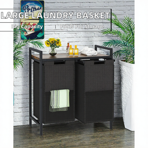 Cesto para Ropa Sucia de Gran Capacidad, Contenedor de Almacenamiento con Asa, Organizador Rectangular para Baño - Product Image 2