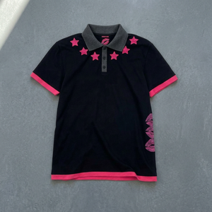 เสื้อเชิ้ตลายทางผู้ชาย แขนสั้น ผ้าฝ้ายอ๊อกซ์ฟอร์ด โลโก้ด้านหน้า ดีไซน์แบบคัตเอาท์ สีดำ สีเขียว ทรงปกติ - Product Image 4