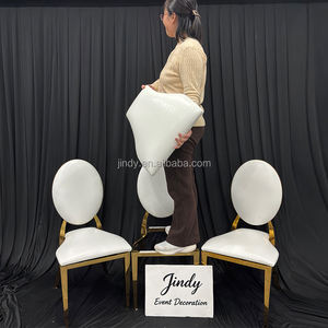 Sillas <span class=keywords><strong>de</strong></span> Trono Redondas <span class=keywords><strong>de</strong></span> Acero Inoxidable Doradas para Eventos, Muebles para Baby Shower al por Mayor, Sillas para Fiestas Infantiles - Product Image 5