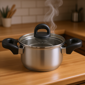 Meat <b>Pot</b> Tourmaline 0.75L With Glass Lid For Cooking - Product Image 3