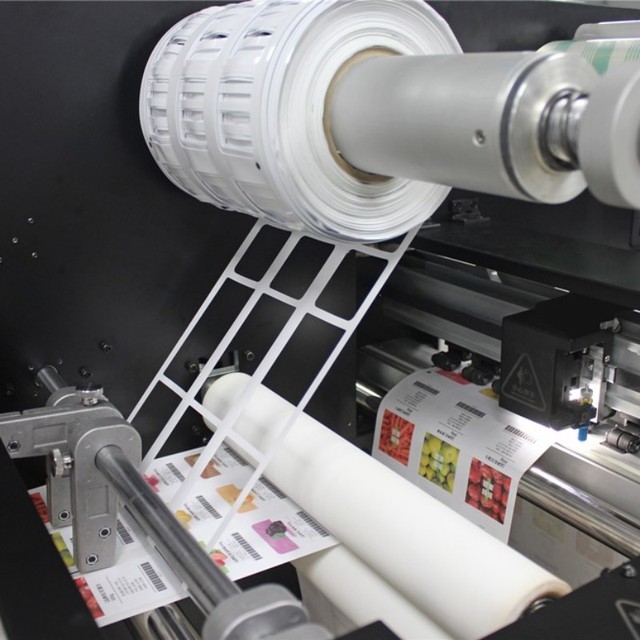 Uncoated Material Shipping Labels Inkjet roll to roll Industrial inkjet label maker Self-adhesive label finishing machine