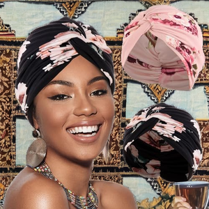 rayés pour femmes 2 pièces <span class=keywords><strong>chimio</strong></span> couvre-chef 100% coton chapeau d'<span class=keywords><strong>hiver</strong></span> élastique africain 48-50cm pour un usage quotidien - Product Image 2