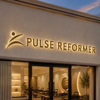 Enseigne personnalisée avec logo d'entreprise électro-plaqué, couleur, température de couleur et taille personnalisables, signalétique rétroéclairée sur mesure