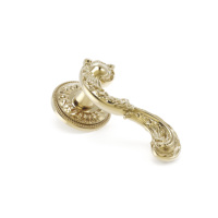 Poignée de porte baroque ISILINE, en laiton doré foncé, style européen classique, pour porte intérieure de chambre