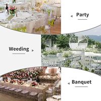 Chaises en résine transparente Napoléon Chiavari Chaise de mariage en plastique transparent en acrylique Chaises de salle à manger sans bras en cristal pour événements