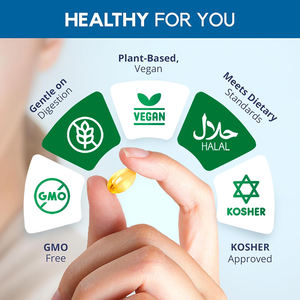 Cápsulas Blandas de Aceite de Algas y Omega 3 (EPA y DHA) de Marca Privada para el Apoyo de la Salud Ocular, la Función Cognitiva y la Salud Ósea y Articular - Product Image 3