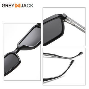 Lunettes de soleil carrées noires K066, monture en TR90 et métal, unisexe, verres polarisés TAC UV400, type 3, pare-soleil - Product Image 4