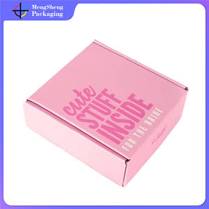 Vente en gros de boîtes en papier d'expédition pour <span class=keywords><strong>abonnement</strong></span> personnalisé rose imprimé boîte postale en carton pour emballage cadeau - Product Image 2