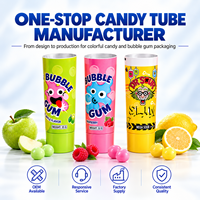 Tubes d'emballage en aluminium et plastique haute barrière avec logo personnalisé, impression UV, bouchon à vis pour fruits, bonbons, confiture 12,7-35 mm