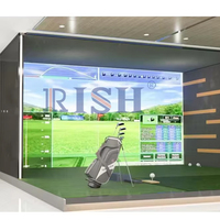 Simulador de Golf Interior con Pantalla HD, Simulación de Campo Real, Equipo de Análisis de Datos para el Hogar, Club, Centro de Entretenimiento Comercial