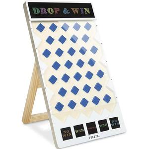 Jeu de société en bois à chute libre, plateau de jeu interactif parent-enfant en bois massif pour fêtes de famille, jeu de tombée de balles porte-bonheur - Product Image 1