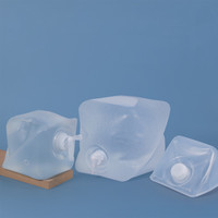 Seau pliable en LDPE de 5L, 10L, 20L avec poignée, étanchéité renforcée, conteneur d'eau translucide pour emballage extérieur – Vente directe usine
