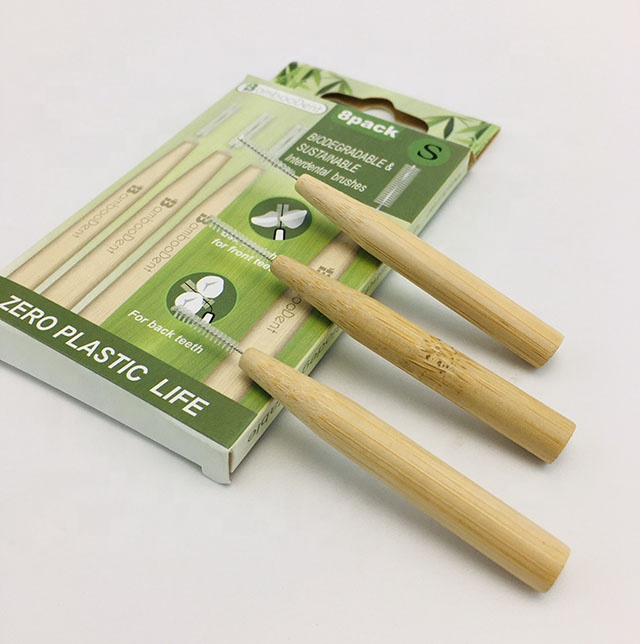 Горячая Распродажа, Бамбуковая межзубная щетка, экологически чистые щетки