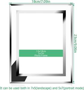6 Inch Double Silver <b>Frame</b> Glass <b>Photo</b> <b>Frame</b> 4*6 Double Sided Glass <b>Photo</b> <b>Frame</b> - Product Image 2