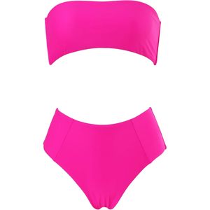 FOXA Women Bandeau <b>Bikini</b> 2 Piece <b>Set</b> Stretch Cheeky Swimwear - Product Image 3