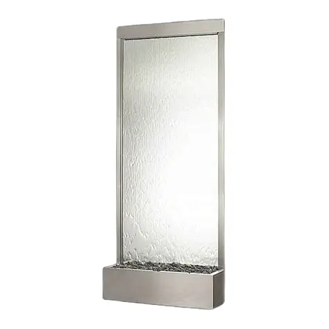 Cascada de cristal de espejo, Partición de luz led blanca cálida para restaurante, venta directa de fábrica