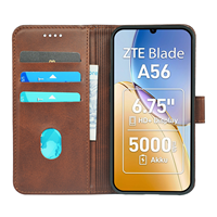 Casing ponsel kulit gaya Modern, sampul Flip magnetik untuk ZTE Blade A52 Lite Nubia Z70S Ultra Neo 3 GT A76 5G A56 Pro A36