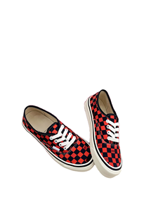 Zapatos de Lona de Corte Bajo con Diseño de Tablero de Ajedrez Estilo Hawaiano para Primavera, Verano y Otoño, Parte Superior de Cuero Genuino, Impermeables y Transpirables - Product Image 3