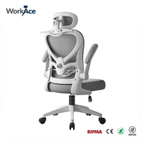 Chaise de bureau ergonomique en maille à dossier haut, pivotante, pour ordinateur, siège de travail exécutif, conforme aux normes BIFMA CE ROHS EN1335 pour le lieu de travail