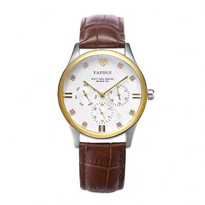 Yazole 374 <span class=keywords><strong>Orologio</strong></span> <span class=keywords><strong>da</strong></span> Polso <span class=keywords><strong>da</strong></span> Uomo al Quarzo Popolare e Speciale, Ultimo Modello con Cinturino in Acciaio Inossidabile, Impermeabile, con Diamanti, Stile <span class=keywords><strong>Vintage</strong></span> per Affari - Product Image 3