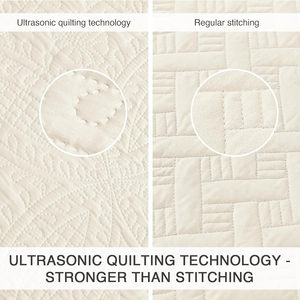 Factory King Size Modern Style Coin Pattern <strong>Beige</strong> Coverlet <strong>Bedspreads</strong> for All Season 106"x96" - Product Image 3
