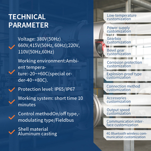 Actuadores de Válvula de Bola Eléctrica Motorizada Rotativa de Parte Giratoria con Actuación Inteligente IP68 para Plantas de Energía - Product Image 5
