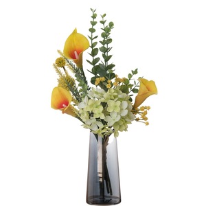 Bouquet d'hortensias artificiels CallaFloral, jaune, Calla Lily, décoration de mariage à domicile, arrangement floral mural CF01098 - Product Image 5