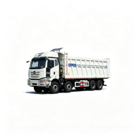 Высококачественный самосвал FAW J6P 8x4 с высокой кабиной белого цвета для перевозки сыпучих материалов в строительстве