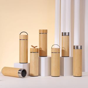 Bouchons de bouteilles personnalisés variés sont disponibles à la sélection. Bouteilles d'eau en bambou écologiques. - Product Image 1