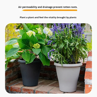 Pot de fleurs en plastique de style pastoral, jardinière en plastique pour bulbes de lys, conteneur à fleurs bicolore pour cour, balcon, usage intérieur