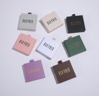 Boîte à bijoux de luxe carrée à tiroir coulissant, insert de présentation amovible, boîte cadeau rigide en carton écologique, personnalisable quatre couleurs