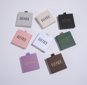 Luxury Square <b>Sliding</b> Drawer Jewelry Box with Removable Display Insert for Jewelry Brands Eco-friendly paper packing gift box - Product Image 4