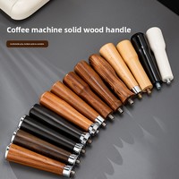 Poignée de portafiltre à café sans fond en bois de palissandre massif, pièce de rechange pour machines à expresso, outil de barista, accessoires pour équipement de café