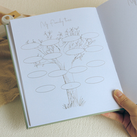 OVO Printing Cahier de notes en lin personnalisé pour bébé Journal de première année Livre de souvenirs Planificateur de journal souvenir pour bébé